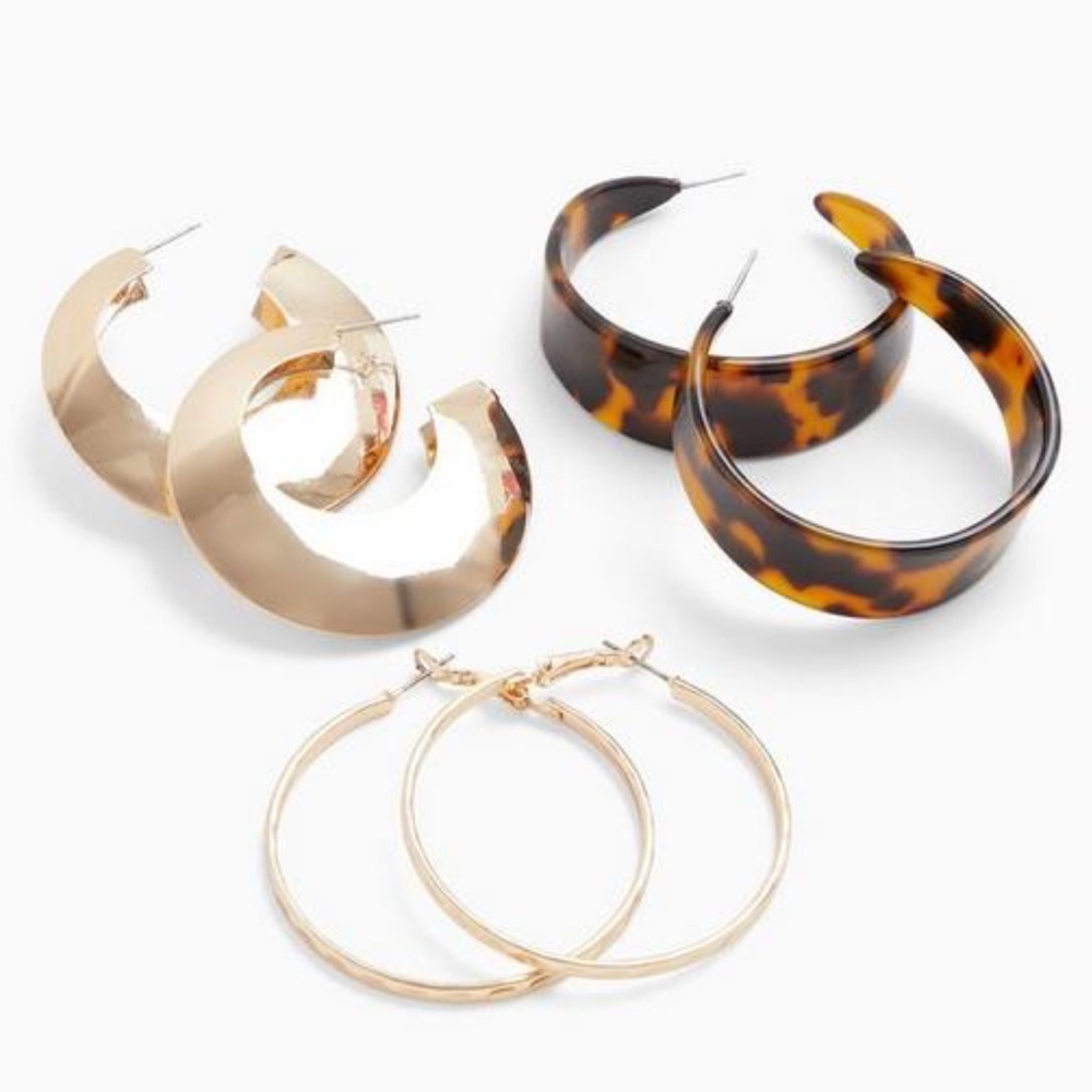 🆕🦋TORRID Tortoiseshell & Gold Earring Set🦋 - Picture 8 of 9